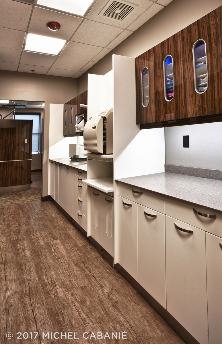 Orenco Station Clinic featuring Brilliance Finish Cabinetry