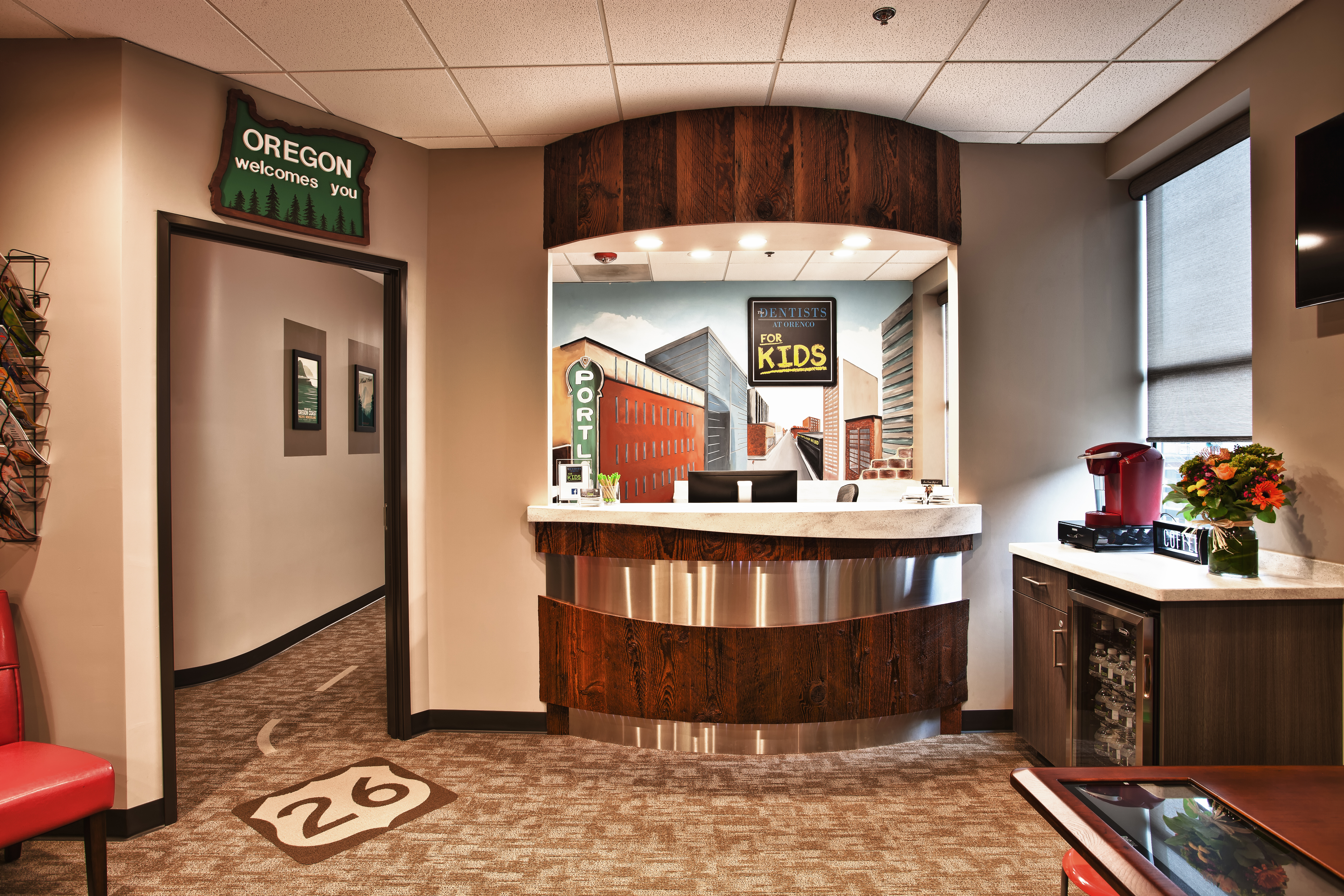 Orenco Station Clinic featuring Brilliance Finish Dental Cabinetry