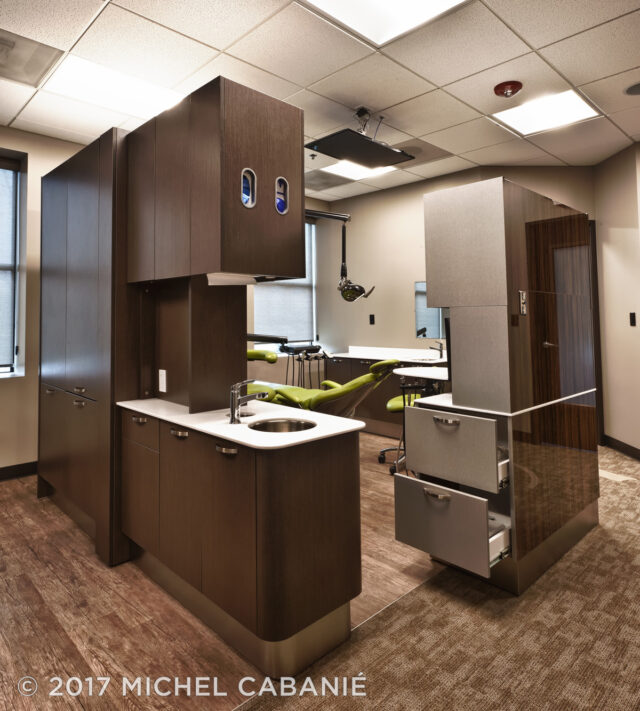 Orenco Station Clinic featuring Brilliance Finish Dental Cabinetry