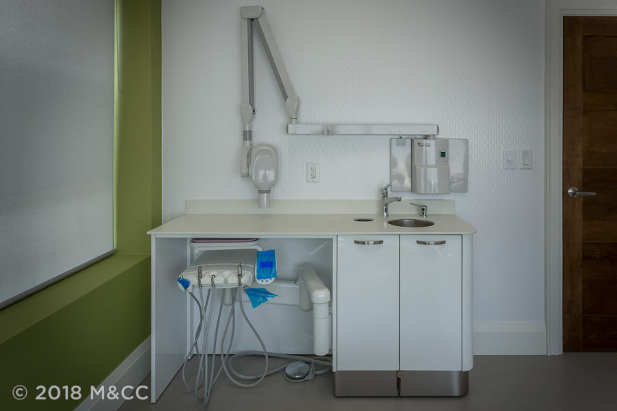 Custom side dental cabinet that MCC installed at Vaughan Children's Dentistry