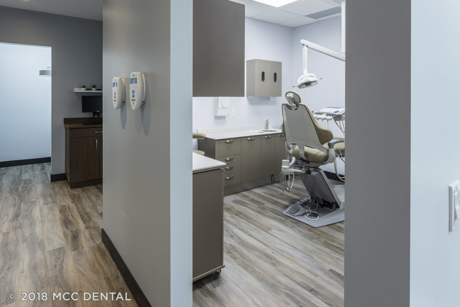 MCC Dental's operatory room dental cabinetry